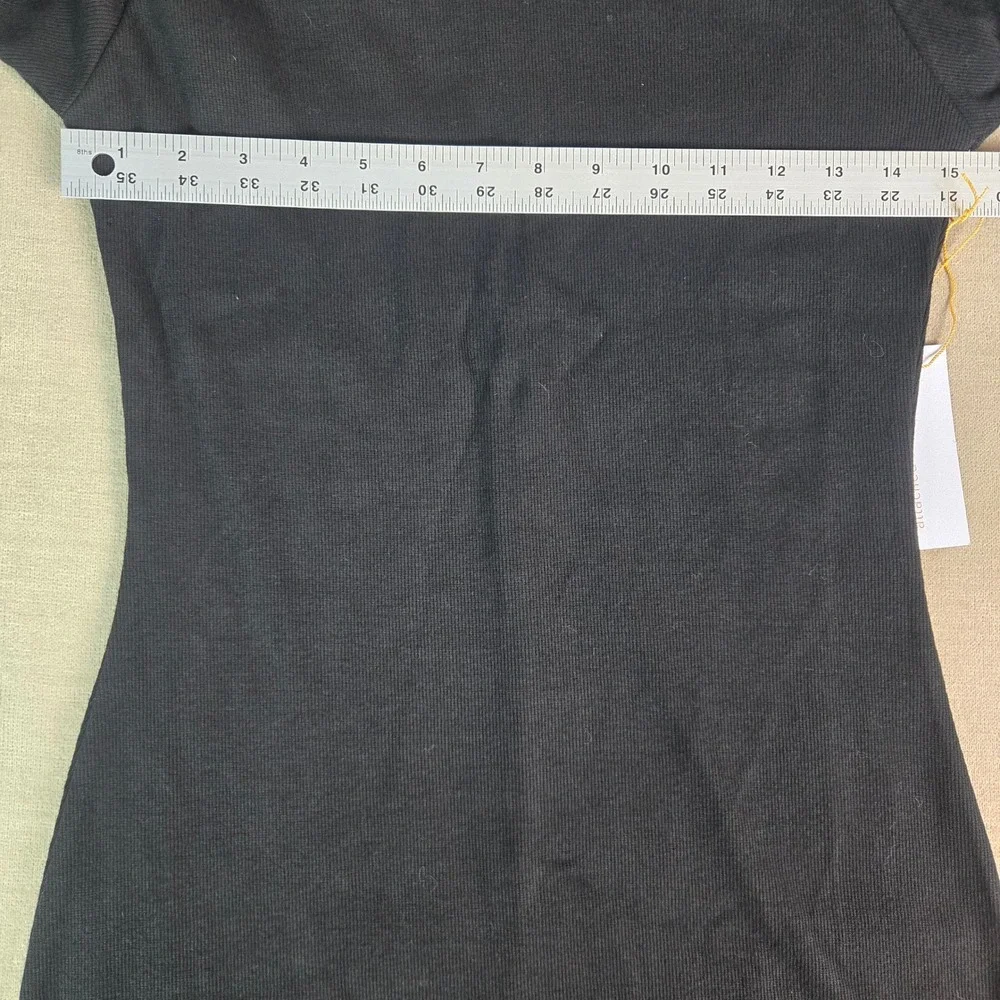 Backyard Roses Black Delilah Sweater Dress Off Shoulder Long Sleeve Med Ribbed‎ - Picture 8 of 10